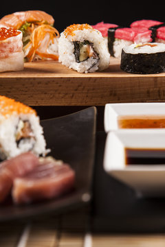 Delicious fresh sushi
