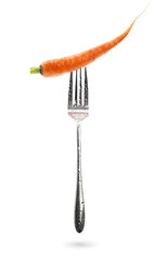 Vegetables on a fork