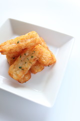 hashed brown on square dish