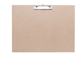 particle wood clipboard on white background with clipping path
