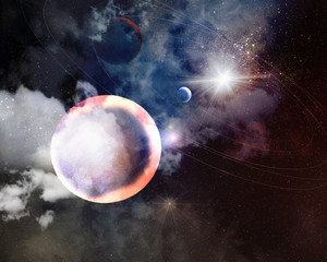 Image of planets in space