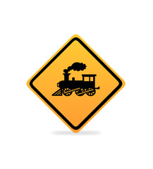 Railway crossing sign