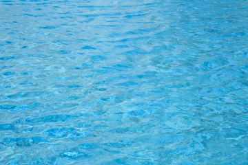 wave on blue water in the pool for background