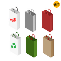 Collection recycle bag. Vector EPS10