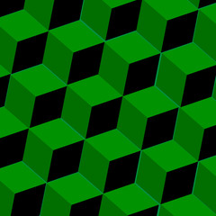 Fototapeta na wymiar Abstract background with green squares