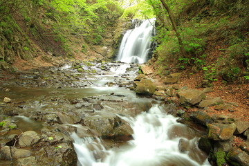 Waterfall of fresh green, Asamaootaki, Gunma, Japan