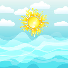Fototapeta na wymiar Sea and sun, summer background
