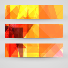 Vector banner set for your design, abstract Illustration.