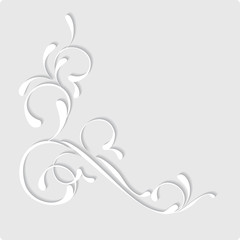 Paper branch on grey background