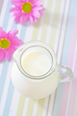 milk in jug