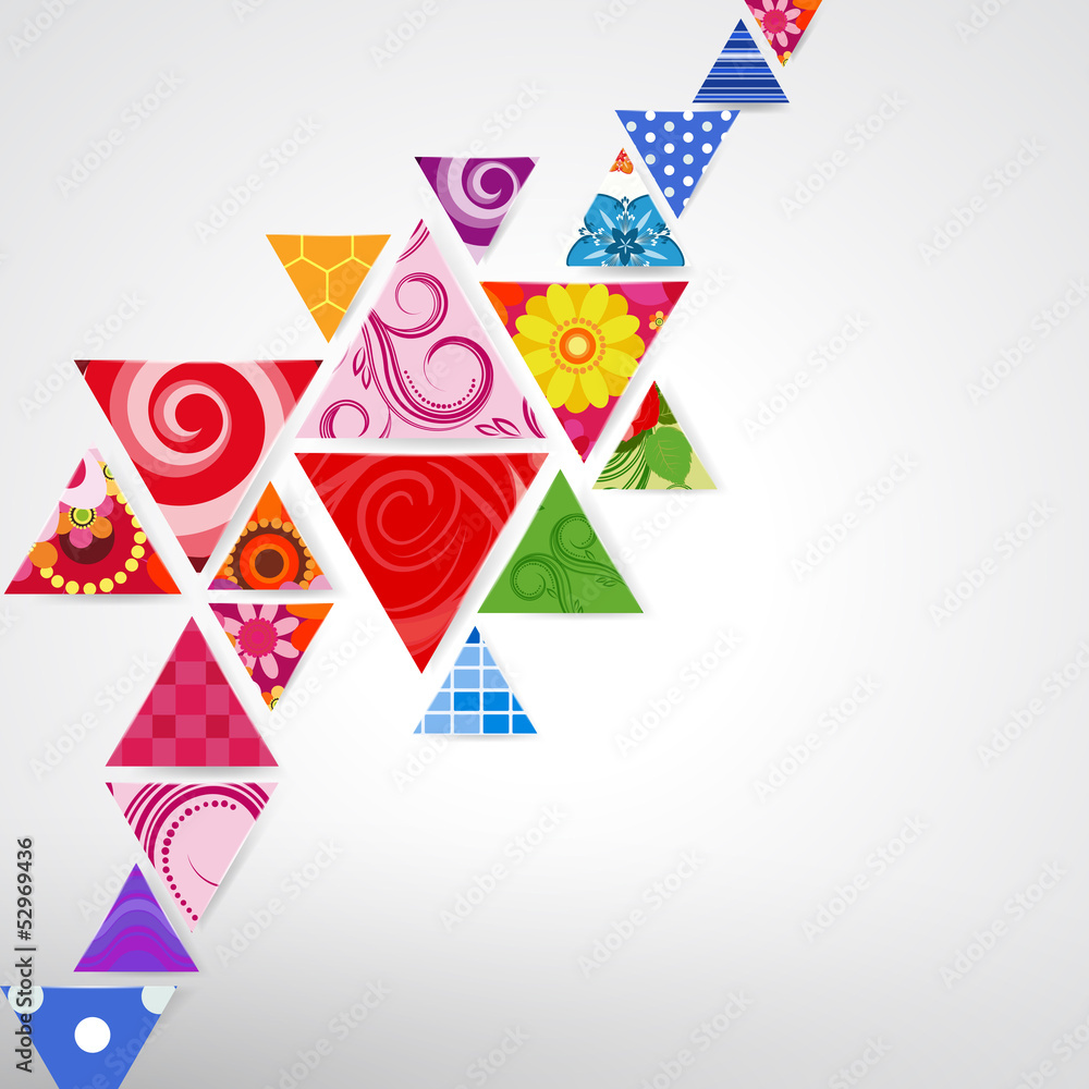 Poster abstract ornamental triangle background