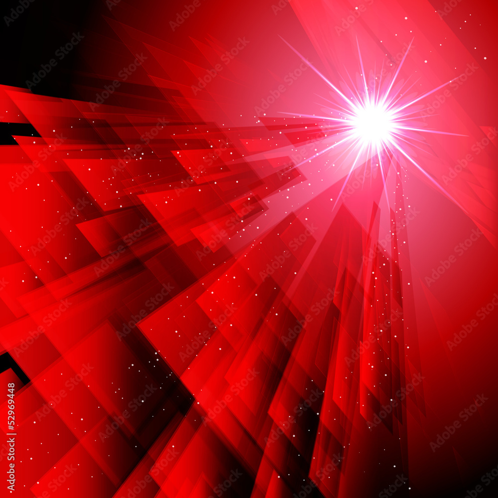 Poster abstract red techno background.