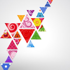 abstract ornamental triangle background