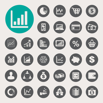 Business and finance icon set.