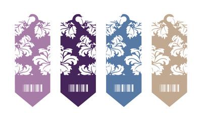 Price tags with floral design