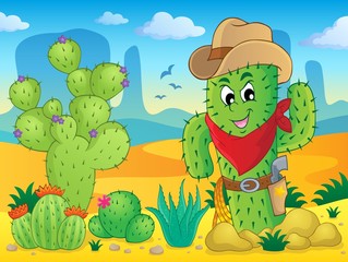 Obraz na płótnie Canvas Cactus theme image 4