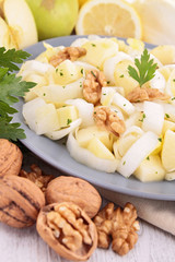 chicory salad with walnut and apple