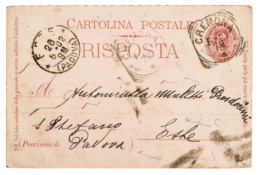 italian handwritten postcard letter
