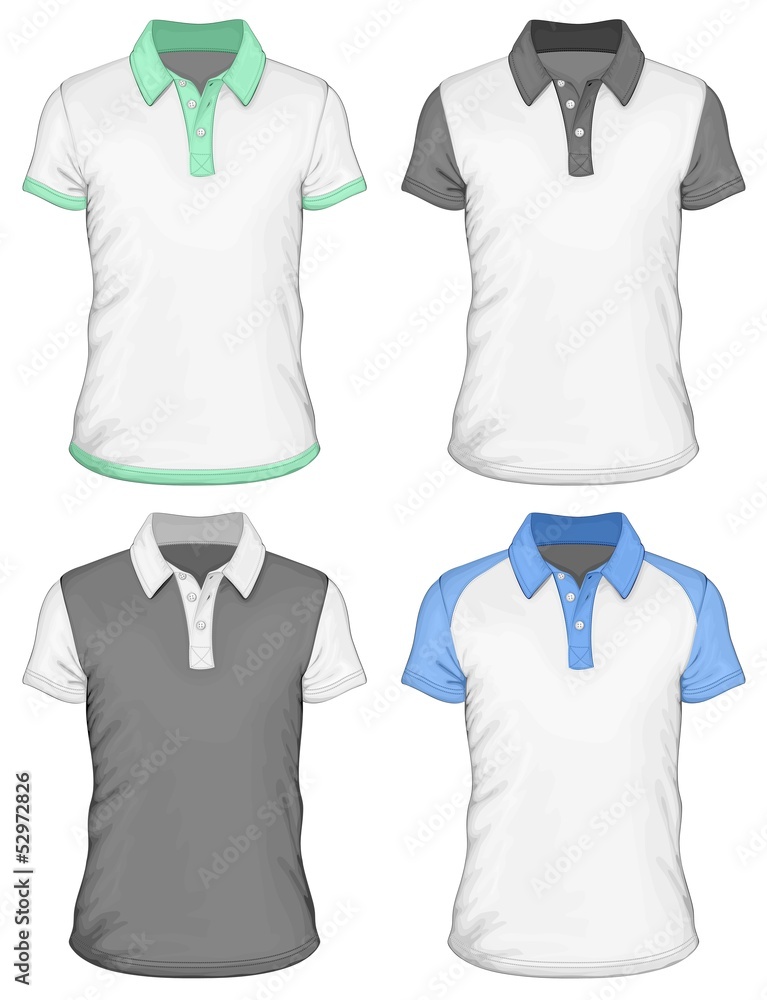 Wall mural men's polo-shirt design templates