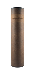 Brown paper tube container isolated