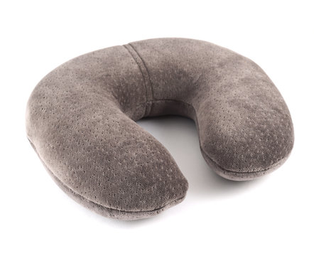 Travelling sleeping pillow isolated