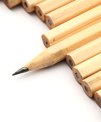 Pencil on white background