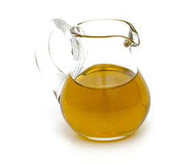 olive oil in a pitcher