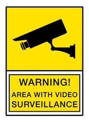 Video surveillance warning sign