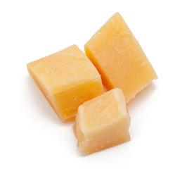 parmesan cheese isolated on white background