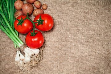 raw organic vegetables