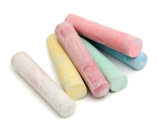 chalks in a variety of colors