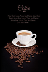 Coffee with sample text above