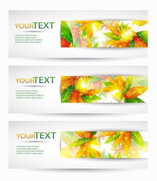 Abstract vector  headers with place for your text