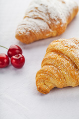 croissant on white