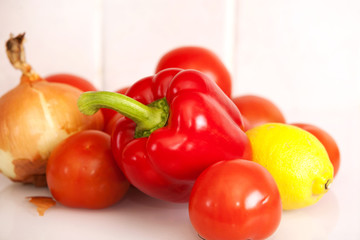 Vegetables in the kitchen