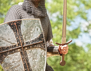 Knight. Photo in vintage style