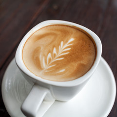 Cup of latte coffee