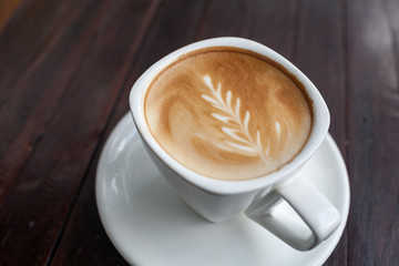 Cup of latte coffee