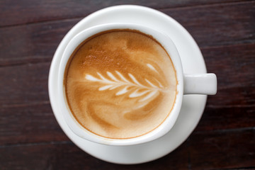 Cup of latte coffee