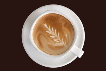 Cup of latte coffee