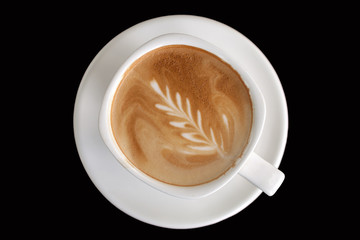 Cup of latte coffee