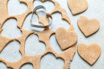 Heart-shaped cookies