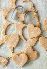 Heart-shaped cookies