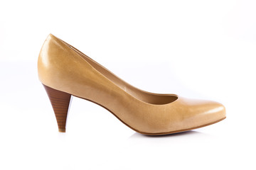 women shoes on white background.