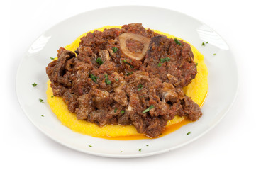 ossobuchi con funghi e polenta