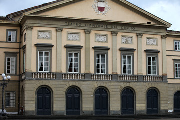 Lucca - the facade of the building of the City Theatre