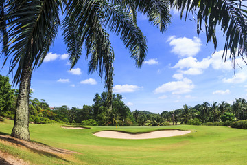 Scenic golf course in thailand
