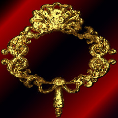 vector golden frames set