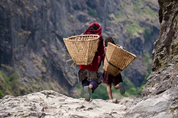 Deurstickers Nepal - Lokale mensen © berzina
