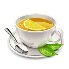 cup of tea with lemon